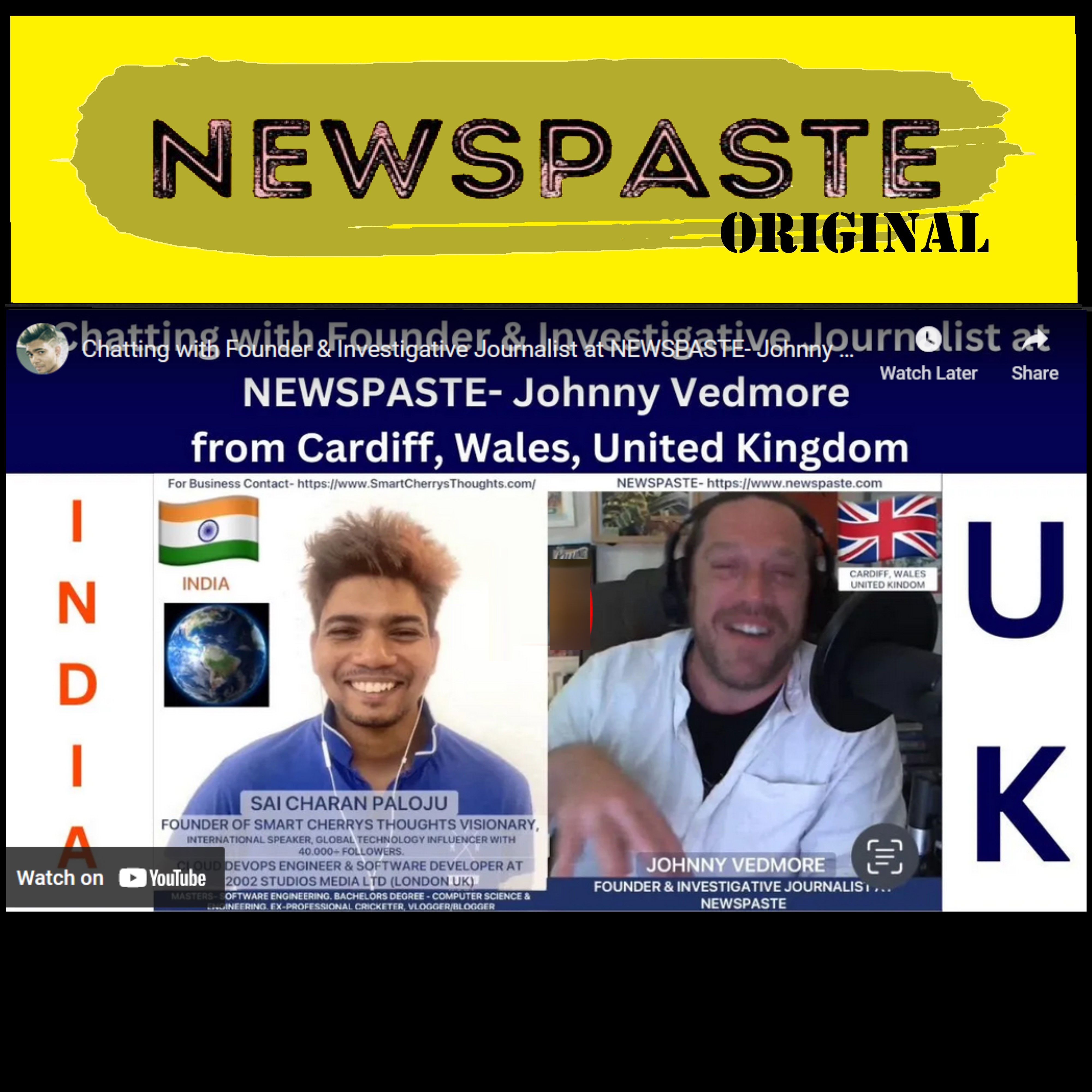 Johnny was on Smart Cherry’s Thought Visionaries
