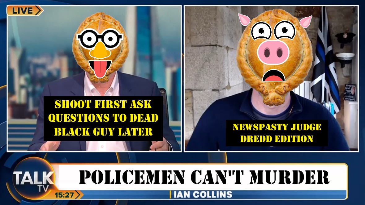 Shoot First Ask Questions to Dead Black Guy Later – NEWSPASTY Judge Dredd Edition